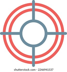 target Vector illustration on a transparent background. Premium quality symmbols. Line Color vector icons for concept and graphic design. 

