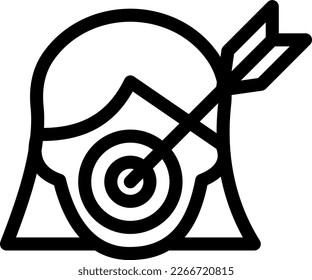 ilustración vectorial de destino en un fondo transparente. Símbolos de calidad superior. Iconos vectoriales de línea delgada para el diseño de conceptos y gráficos.