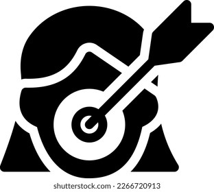 ilustración vectorial de destino en un fondo transparente. Símbolos de calidad superior. Iconos vectoriales de glifos para diseño de conceptos y gráficos. 
