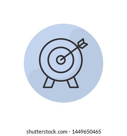 Target Vector Illustration, outline sign.