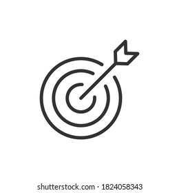 Target vector isolated flat icon. Marketing concept. Eps 10