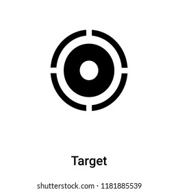 Target icon  vector isolated on white background, logo concept of Target  sign on transparent background, filled black symbol
