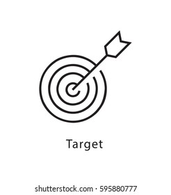 Target Vector Line Icon 