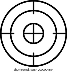 Diseño de icono de línea de vector de destino
