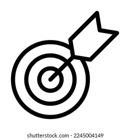 Diseño de icono de línea de vector de destino