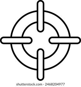 Target Vector Line Icon Design