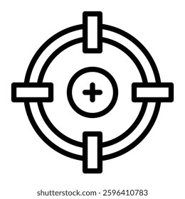 Target Vector Line Icon Design