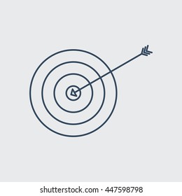 Target Vector Line Icon. Eps.-10.