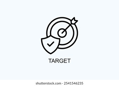 Abbildung des Zielvektors oder Logo-Zeichensymbols