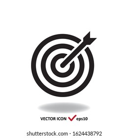 Target vector minimal icon, simple goal sign