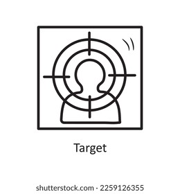 Target vector outline Icon Design illustration. Olympic Symbol on White background EPS 10 File