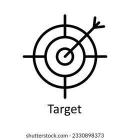 Target Vector  outline Icon Design illustration. User interface Symbol on White background EPS 10 File