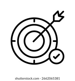 Target Vector Outline Icon. EPS 10 File