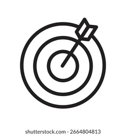 Icono de contorno de Vector de destino. Archivo EPS 10 