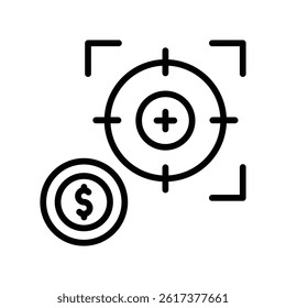 Target Vector outline icon. Eps10 file 