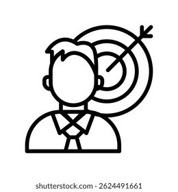 Target Vector outline icon. Eps10 file 