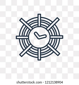 Target vector outline icon isolated on transparent background, high quality linear Target transparency concept can be used web and mobile