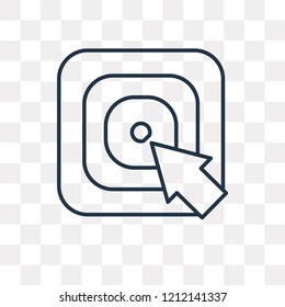 Target vector outline icon isolated on transparent background, high quality linear Target transparency concept can be used web and mobile