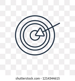 Target vector outline icon isolated on transparent background, high quality linear Target transparency concept can be used web and mobile