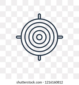 Target vector outline icon isolated on transparent background, high quality linear Target transparency concept can be used web and mobile