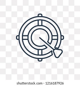 Target vector outline icon isolated on transparent background, high quality linear Target transparency concept can be used web and mobile