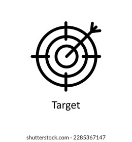 Target Vector   outline Icons. Simple stock illustration stock