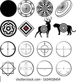 Target vector set collection graphic clipart design