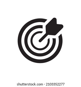 Target vector Solid Icon Design Symbol on White background EPS 10 File