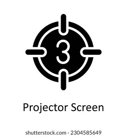 Target vector   Solid Icon Design illustration. Work in progress Symbol on White background EPS 10 File