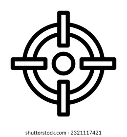 Target Vector Thick Line Icon For Personal And Commercial Use.
