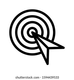 target vector thin line icon 