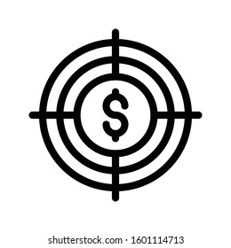 target vector thin line icon 