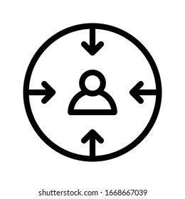 target vector thin line icon 