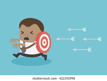 target victim Young African businessman