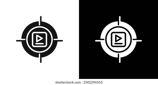 Zielvideo-Symbol, Logo, Vektor