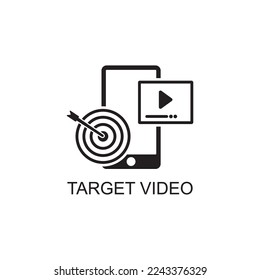 target video icon , promotion icon