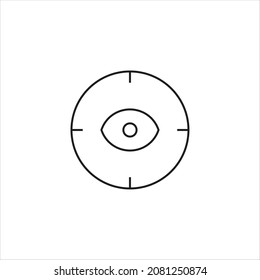 target view icon line style graphic design vector