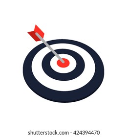 The target volume icon for the web. Vector illustration isolated on white background