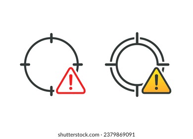 Target warning icon. Illustration vector