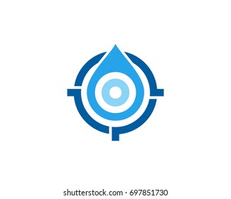 Target Water Icon Logo Design Element