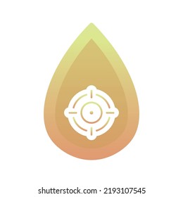 target water logo gradient design template icon element