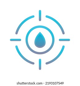 target water logo gradient design template icon element