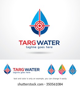 Target Water Logo Template Design Vector 