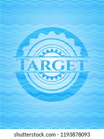 Target water wave concept emblem background.