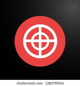 target, web icon or user interface button, vector.