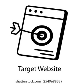 Target website icon in doodle style