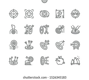 Target Well-crafted Pixel Perfect Vector Thin Line Icons 30 2x Grid for Web Graphics and Apps. Simple Minimal Pictogram