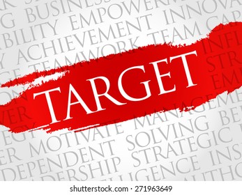 Target word cloud, business concept