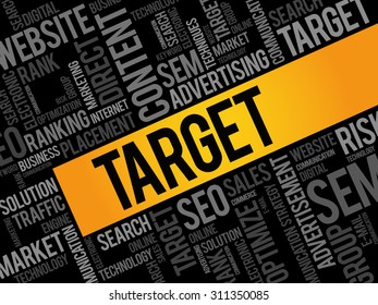 TARGET word cloud, business concept