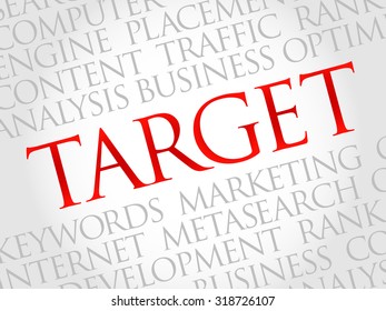 TARGET word cloud, business concept